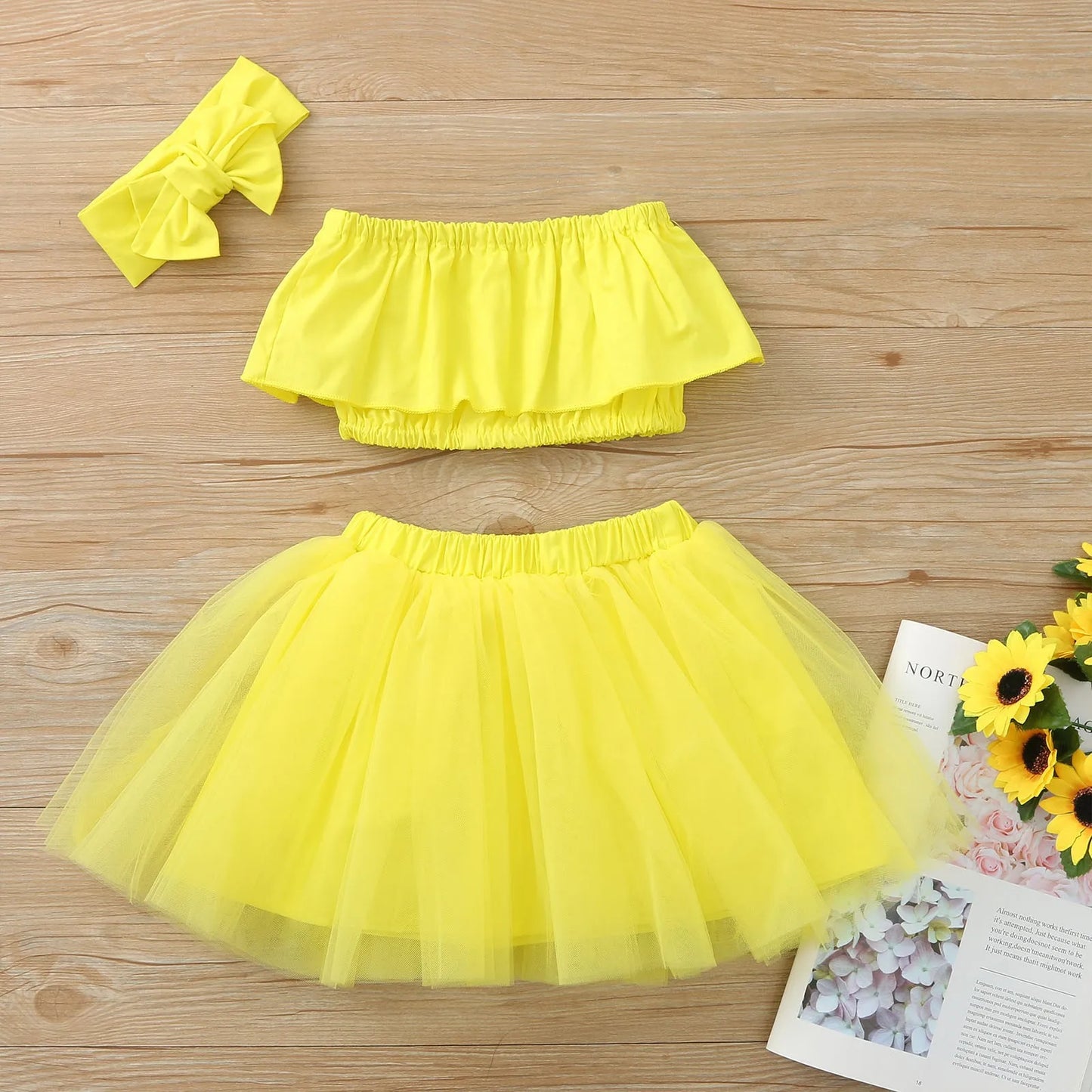 3 6 9 12 24 M Newborn Baby Clothes Girl 3Pcs Outfits 2023 Summer Off Shoulder Tops+Tutu Skirts Infant Outfits Baby Photo Clothes